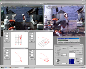 練習船でのトロール実習画像